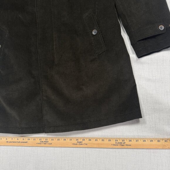 Tallia Mens Corduroy Coat Olive Green Quilted Lined Jacket Size Chest 47" - Picture 9 of 15